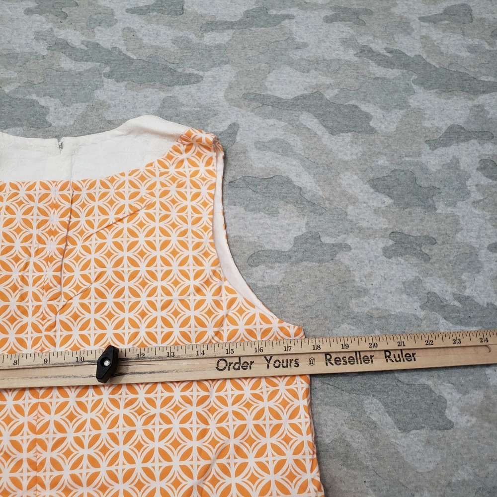 Pendleton Dress Womens 8 Orange V-Neck‎ Sleeveless Geometric Western Rodeo - Picture 7 of 9
